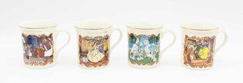 Disney Lenox The Animated Classics Mug Collection Fine Porcelain - 4 Total