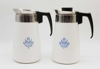 Corning Ware Blue Cornflower 6 Cup Stovetop Coffeepot Percolator & Tea Pot
