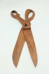 Large Wooden Scissor, Home Decor, Rare