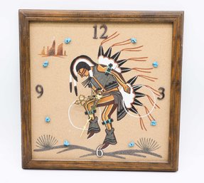 Vintage Navajo Native American Sand Art Clock
