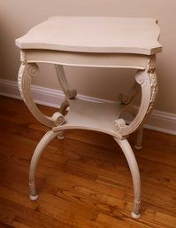 Wooden Accent Table - Cream Color