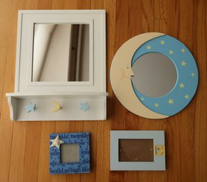 Nursery Decor, 2 Mirrors, 2 Picture Frames