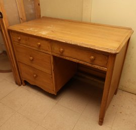 Vintage Wooden Desk W/ 4 Drawers