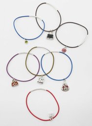 Cord Bracelets W/ Charm - Lot Of 7 - Costume Jewelry