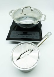 TRAMONTINA Induction Cooker W/ 2 Pots  - Please Look Through All Photos