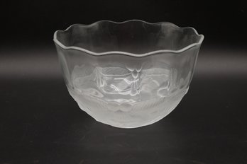 Antique Glass Grape Design Salad Bowl