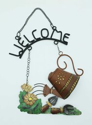 WATERING CAN Clothes Welcome Sign, Metal Home Decor