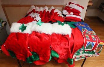 Large Lot Of Assorted Christmas Stockings, Christmas Decor