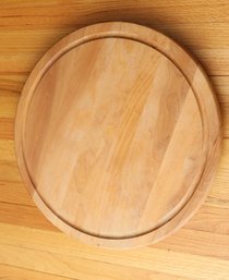 Round Wooden Cutting Board, Lazy Susan  - 20.5' In Diameter
