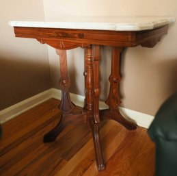 Victorian Marble Top Table, Vintage, Heavy