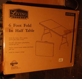 Living Accents, 6ft Foldable Table - Brand New In Box