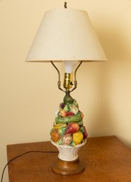 Vintage Italian Style Ceramic, Plaster Fruit Lamp, Vintage Lighting  Vintage Home Decoration