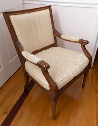 Accent Chair In Freeman Mid Brown, Vintage Upholstered Chair