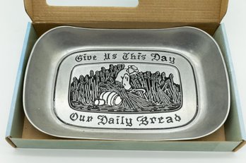 Wilton Armetale Tray Give Us Our Daily Bread Lord