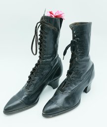 Vintage Queen Quality Custom Grade Leather Boots - Black