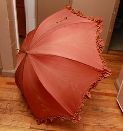 Vintage Antique Umbrella Parasol Victorian Rain Sun Crass Handle