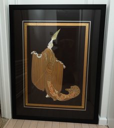 Erte ' Cape A La Russe' Vintage, Great Condition Serigraph W/ Embossing - Signed & Numbered XIII/cCC - LARGE