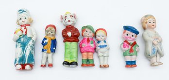 Antique Porcelain Japanese Set Of Japanese Bisque Dolls