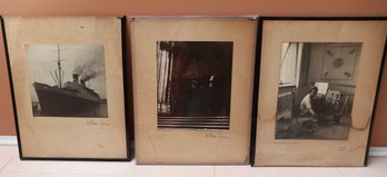 3 Vintage Photographs Signed By Willam Lyon McLaughlin - Set Of 3 - RARE