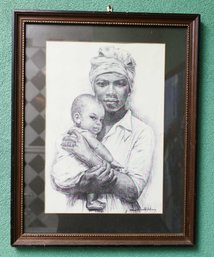 J Macdonald Henry Mother And Child Print Signed