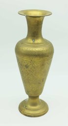 Etched Brass Bud Vase, Home Decor
