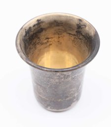 Antique Engraved Sterling Silver Small Goblet .50 Grams