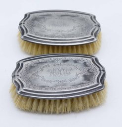 Vintage Ornate Bristle Clothes Brush - Set Of 2