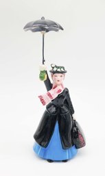 Disney Mary Poppins With Umbrella Ceramic Figurine Japan 6'