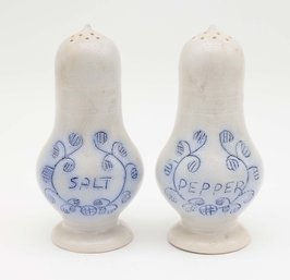 Husby Studio Art Pottery Salt Pepper Shakers Grey Blue Design Warren Mackenzie