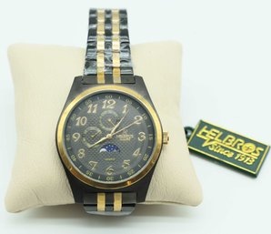 Helbros Moonphase Men's Watch Rare, 8950BG Moonphase Watch
