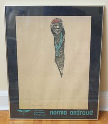 NORNA ANDRAUD NATIVE AMERICAN HAND SIGNED LARGE POSTER