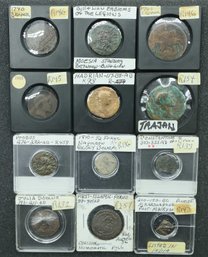 Antique/vint-age Coins - 12 Total - Rare