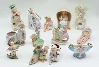 Vintage Bisque Figurines - 13 Total