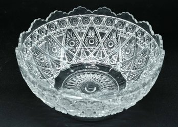 Antique ABP Cut Glass Flashed Pattern Bowl