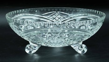 Vintage 3 Footed Crystal Candy Dish