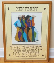KEN PERRY TIE COWBOYS ART EXPO WEST Poster -SEPTEMBER 4- 8 LOS ANGELES DRUCKER / VINCENT. INC. SAN FRANCISCO
