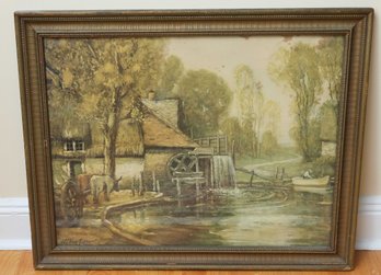 'Mill Pond' 1939 H. Van Doren Print -signed