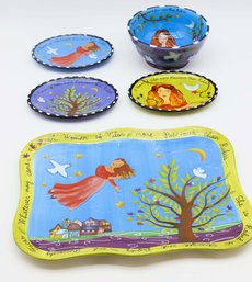 Woman Of Valor By Jessica Spoon - Serving Tray, Bowl, 3 Saucers