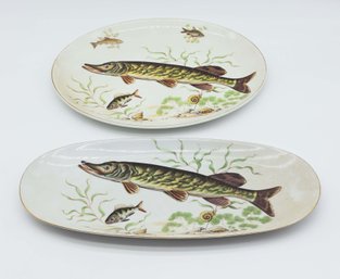 Midcentury English Fish, Vintage Dishware, Hostess Staffordshire & NaaMan Porcelain Made In Israel, Rare