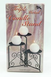 Triple Metal Candle Stand - Home Decor