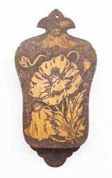 Antique Wall Decor, Floral Etched Wood