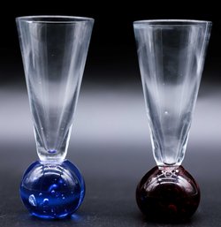 Bullicante Controlled Bubble Shot Glasses In Blue And Red