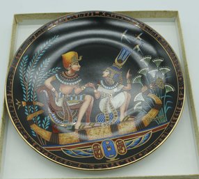 TUTANKHAMUN And His Princess Original Osiris Porcelain Plate With 22-Karat Gold Limited Edition 1991  Porcelai