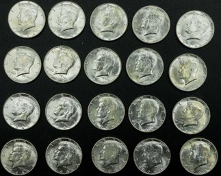 1964 Silver Kennedy Half-Dollar 90 Percent Silver  - 20 Total