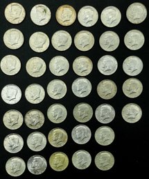 40 Kennedy Half Dollar Coins, 1968 & 1969