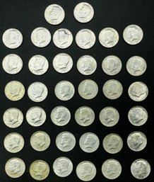 38 Kennedy Half Dollar Coins - 1967 & 1969