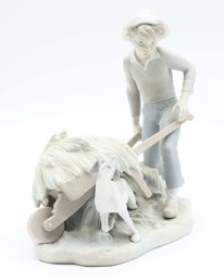 LLADRO 'Ortalan In Trouble' Boy And Dog Mint RETIRED Discontinued Large Porcelain Figurine Hand Painted