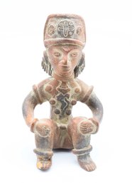 Vintage Mexican Aztec Handmade Terra Cotta Clat Pottery Figurine
