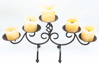 Pier 1 Candle Holder Wrought Iron, Holds 5 Candles, Centerpiece