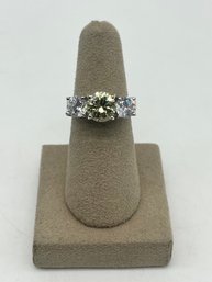 925 Silver Cubic Zirconia Ring - Size 6 - .16OZT Total